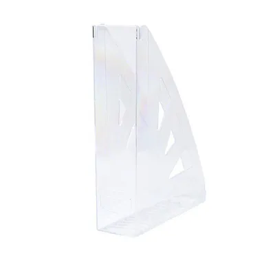 Pojemnik na czasopisma A4/70mm OFFICE PRODUCTS transparentny plastikowy ażurowy