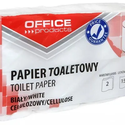 Papier toaletowy dwuwarstwowy celulozowy OFFICE PRODUCTS biały 15m 8szt.