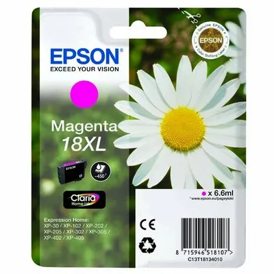 Epson oryginalny ink / tusz C13T18134020, T181340, 18XL, magenta, 6,6ml, Epson Expression Home XP-102, XP-402, XP-405, XP-302