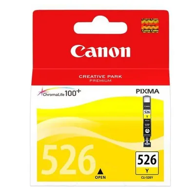 Canon oryginalny ink / tusz CLI526Y, yellow, blistr z ochroną, 9ml, 4543B006, Canon Pixma  MG5150, MG5250, MG6150, MG8150