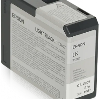 Tusz oryginalny EPSON T5807 C13T580700 Light Czarny 80 ml