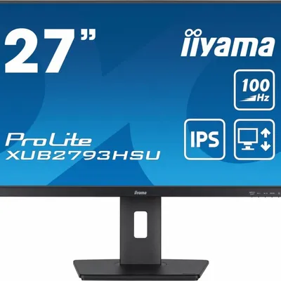 IIYAMA Monitor 27 cali XUB2793HSU-B6 IPS.HDMI.DP.2x2W.USBx2.FreeSync.Flicker