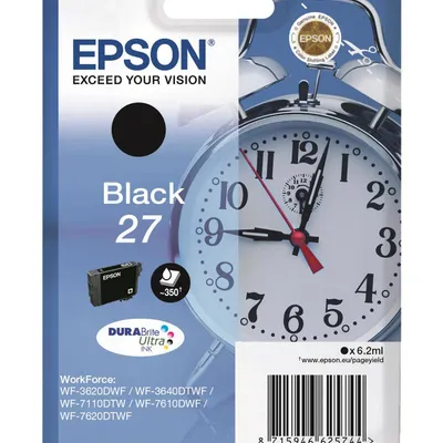 Tusz oryginalny EPSON T2701 C13T27014012 Czarny  6,2 ml