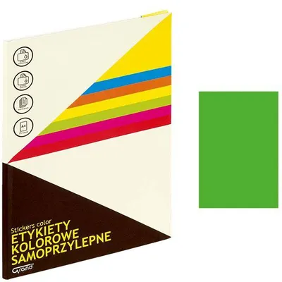 Etykiety samoprzylepne 210x297mm Grand 150-1064 zielone 25ark