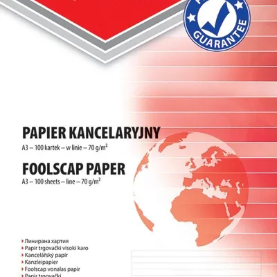 Papier kancelaryjny A3 OFFICE PRODUCTS linia 100ark