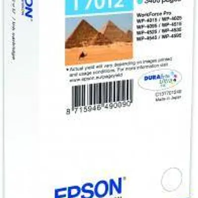 Tusz oryginalny EPSON T7012 C13T70124010 Cyan  3400 stron