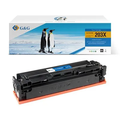 G&G kompatybilny toner z CF540X, black, 3200s, NT-PH203XBK, HP 203X, high capacity, dla HP Color LaserJet Pro M254, M280, M281, N