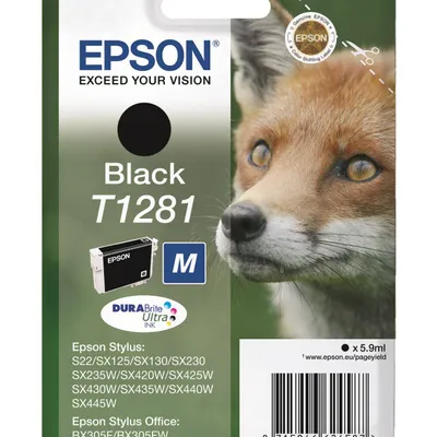 Tusz oryginalny EPSON T1281 C13T12814012 Czarny  5,9 ml