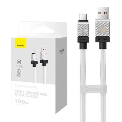 Kabel USB do USB-C Baseus CoolPlay 100W 1m (biały)