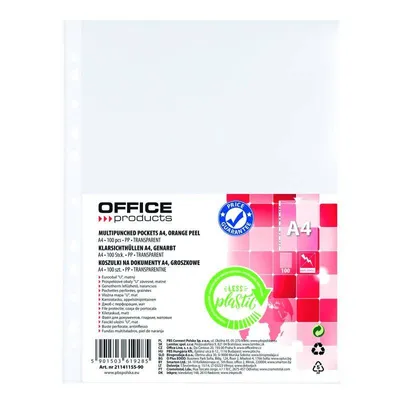 Koszulki groszkowe A4 OFFICE PRODUCTS PP 100szt