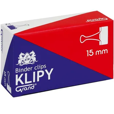 Klipy 15mm Grand 110-1091 czarne 12szt