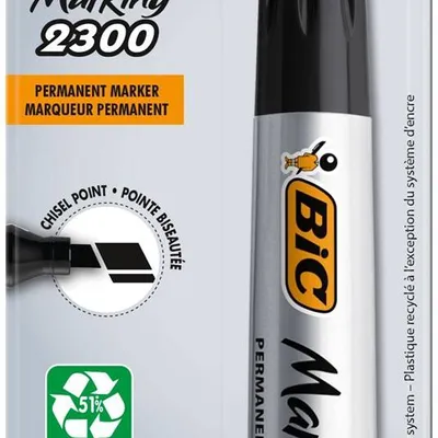 Marker permanentny BIC MARKING 2300 ECOLUTIONS 8803271 czarny ścięta 3.7-5.5mm blister