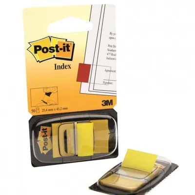 Zakładki indeksujące foliowe 25,4x43,2mm 3M POST-IT®  680-5 żółte 50szt