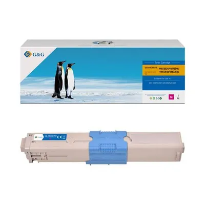 G&G kompatybilny toner z 44973534, magenta, 1500s, NT-COC301FM, dla OKI C301, C321, MC332, MC342, N