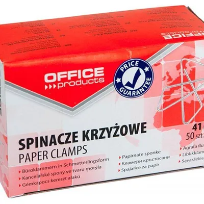 Spinacze krzyżowe 41mm OFFICE PRODUCTS srebrne 50szt.