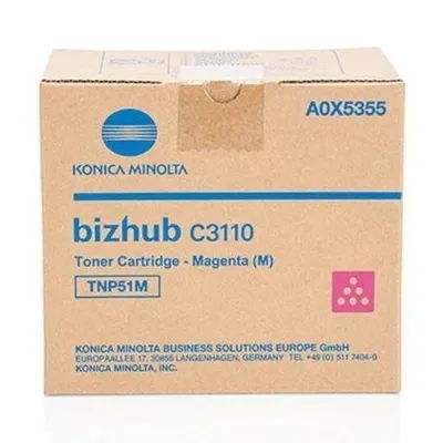 Toner oryginalny MINOLTA TNP51M A0X5355 Magenta 15000 stron