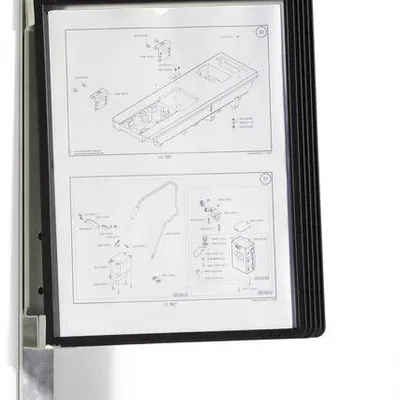 System prezentacyjny naścienny z 5 panelami A4 DURABLE VARIO MAGNET WALL 591401 czarnymi