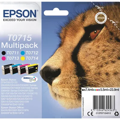 Tusz oryginalny EPSON T0715 C13T07154012 CMYK  24,5 ml