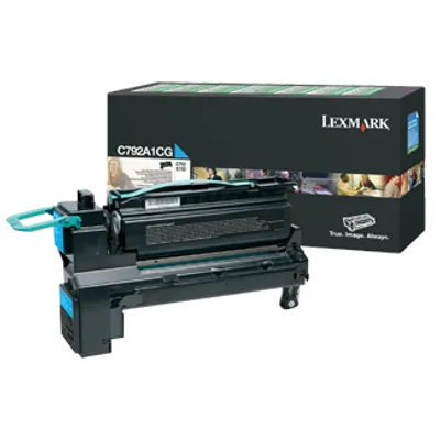 Toner oryginalny LEXMARK C792A1CG Cyan 6000 stron