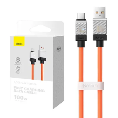 Kabel USB do USB-C Baseus CoolPlay 100W 1m (pomarańczowy)