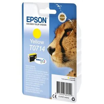 Epson oryginalny ink / tusz C13T07144022, yellow, blistr z ochroną, 5,5ml, Epson D78, DX4000, DX4050, DX5000, DX5050, DX6000, DX60