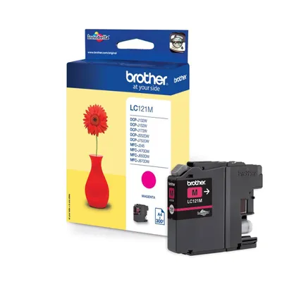 Tusz oryginalny BROTHER LC121M Magenta 300 stron