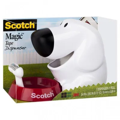 Podajnik do taśmy 19mm 3M Scotch® w kształcie pieska  C31-Dog + taśma