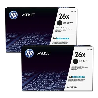 HP oryginalny toner CF226XD, black, 18000 (2x9000)s, HP 26X, high capacity, HP LaserJet Pro M402, Pro MFP M426, dual pack, 2x930g,