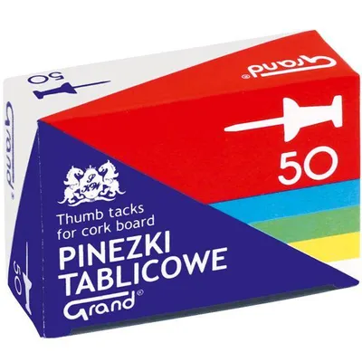 Pinezki tablicowe kolorowe Grand 110-1657 50szt