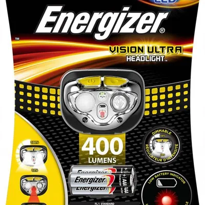 Latarka czołowa ENERGIZER Vision Ultra Headlight żółta + 3szt. baterii AAA