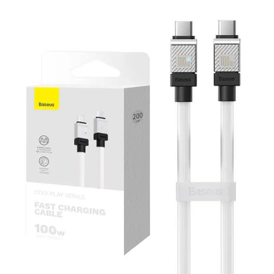 Kabel USB-C do USB-C Baseus CoolPlay 100W 2m (biały)