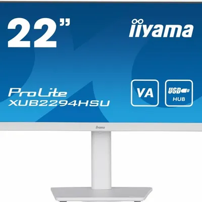 IIYAMA Monitor 21.5 cala XUB2294HSU-W2 VA,FHD,HDMI,DP,HAS(150mm)USB3.0,2x2W