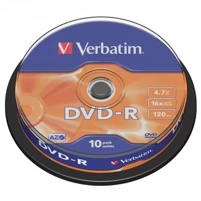 Płyta DVD-R 4,7GB 16x VERBATIM DataLife PLUS 43523 Cake 10 szt.