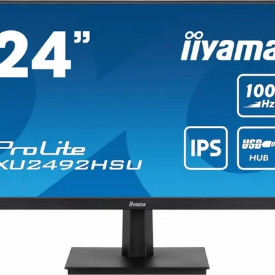 IIYAMA Monitor 23.8 cala XU2492HSU-B6 IPS,FHD,HDMI,DP,100Hz,4xUSB3.2,SLIM,2x2W