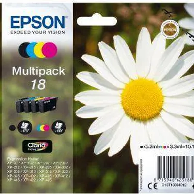 Tusz oryginalny EPSON T1806 C13T18064012 CMYK  175Bk/3*180cmy stron