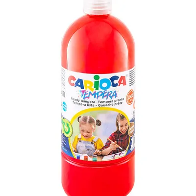 Farba tempera Carioca 40430/10 170-2643 1000ml czerwona