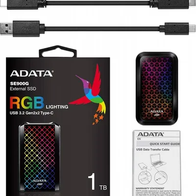 Adata Dysk SSD External SE900 1TB USB3.2-A/C RGB