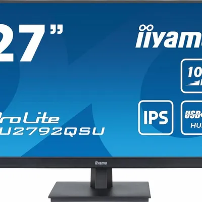 IIYAMA Monitor 27 cali ProLite XU2792QSU-B6 IPS,QHD,100Hz,HDMI,DP,4xUSB3.2,SLIM