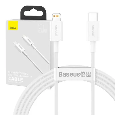 Kabel USB-C do Lightning Baseus Superior Series, 20W, PD, 1.5m (biały)