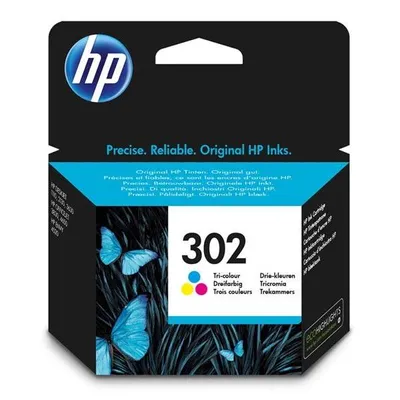 HP oryginalny ink / tusz F6U65AE, HP 302, color, blistr, 165/165/165s, 4ml, HP OJ 3830,3834,4650, DJ 2130,3630,1010, Envy 4520