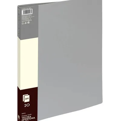 Album ofertowy A4 Grand 9002 120-1820 szary PVC 20 kieszeni