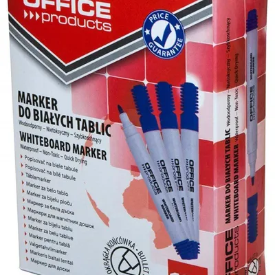 Marker suchościeralny OFFICE PRODUCTS niebieski okrągła 1-3mm