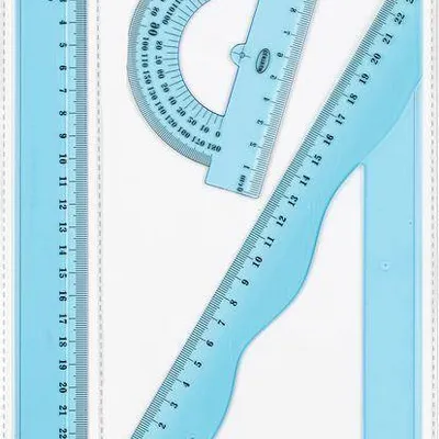 Komplet geometryczny linijka 30cm ekierka CENTRUM 80747 kątomierz z linijką