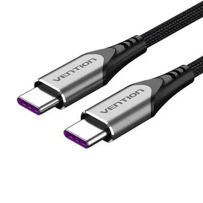 Kabel ładowania USB-C do USB-C Vention, TAEHF,  PD 5A, 1m (czarny)