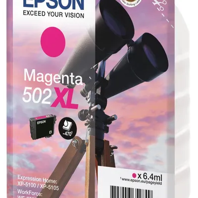 Tusz oryginalny EPSON 502XL C13T02W34010 Magenta  470 stron