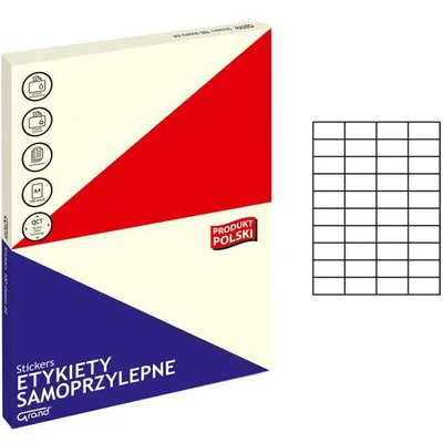 Etykiety samoprzylepne 52.5x29.6mm Grand 150-1032 białe 100ark*40szt