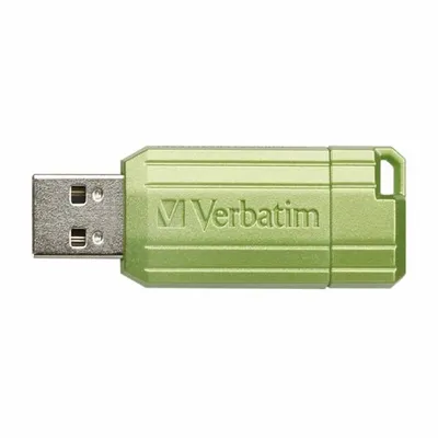 Verbatim USB flash disk, USB 2.0, 128GB, Store,N,Go PinStripe, zielony, 49462, do archiwizacji danych