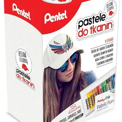 Pastele do tkanin&Czapka PENTEL FABRIC FUN PTS15-BN15 mix*15