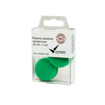 Magnesy 32mm VICTORY OFFICE PRODUCTS 5032KM4-151 pastelowe seledynowe 4szt