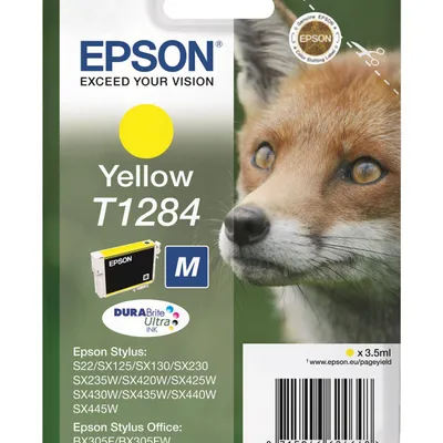 Tusz oryginalny EPSON T1284 C13T12844012 Yellow  3,5 ml